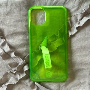 Neon green iPhone 11 loopy case